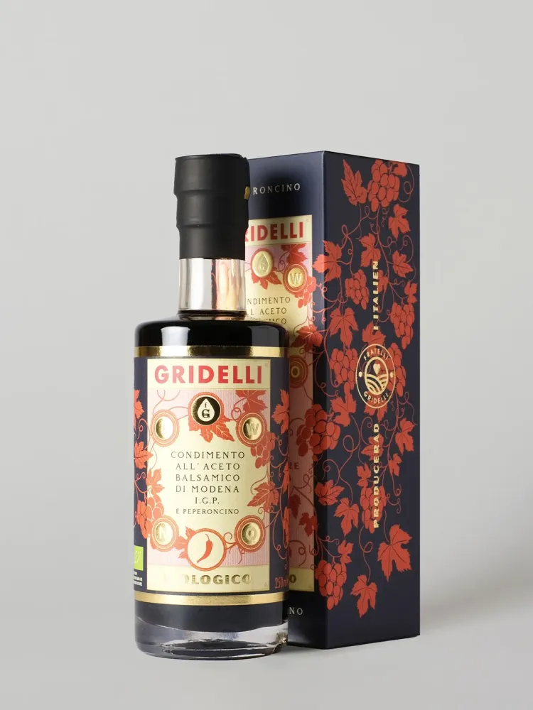 Gridelli - Aceto balsamico I.G.P., Peperoncino, 250 ml, EKO