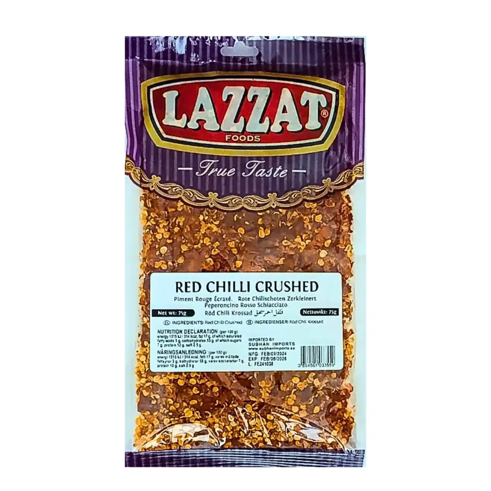 Lazzat Krossad Röd Chili 75g - Utgånget datum feb 2026 med garanti