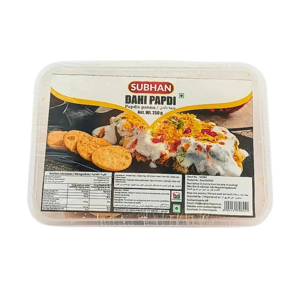 Subhan Dahi papadi 250g - Utgående datum med garanti