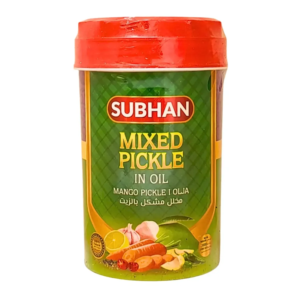 SUBHAN Mixed Pickle Oil 1kg – Autentisk indisk blandad inläggning med rik smak