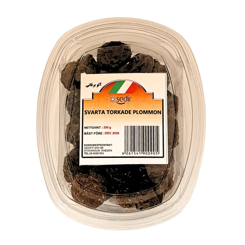 Svarta Torkade Plommon Sedir 250g
