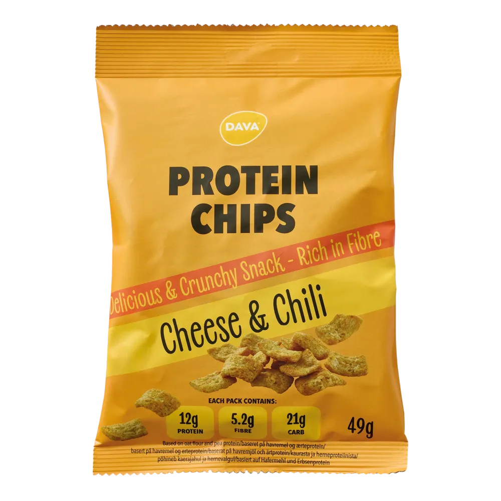 DAVA Proteinchips, Ost & Chili 49 g