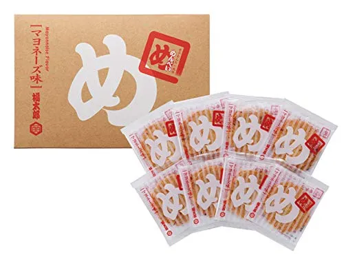 Fukutaro MENBEI Kryddad Torskromsmakad Riskaka 2 Kex x 8 Påsar