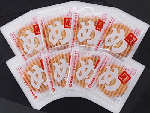 Fukutaro MENBEI Kryddad Torskromsmakad Riskaka 2 Kex x 8 Påsar