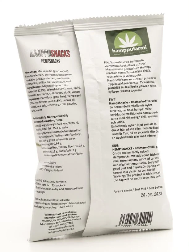 HampSnacks Rosmarin-Chili-Vitlök, 85 g