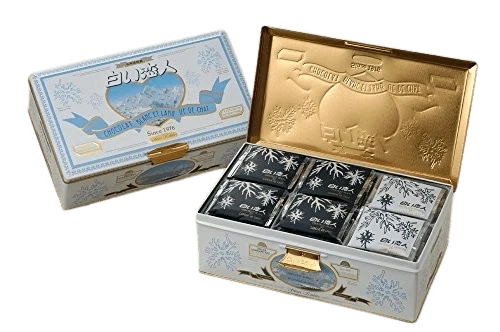 Ishiya Seika Shiroi Koibito Mörk- och Vit Chokladkakor 54 Stycken
