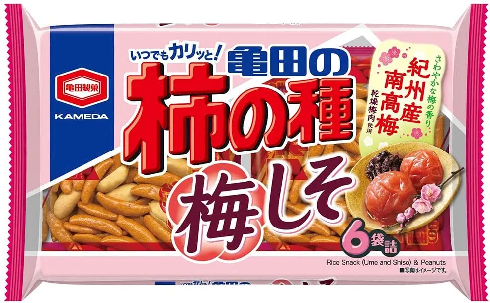 Kakinotane Kakinotane Shiso Plommon 6 Påsar 164g x 12 Påsar