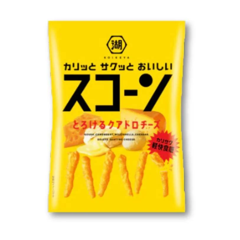 Koikeya Scone Corn Snacks - Smältande Quattro Ost