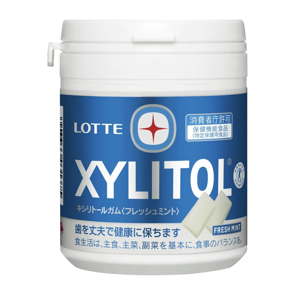 LOTTE XYLITOL Tuggummi Fresh Mint Familjeflaska 143g