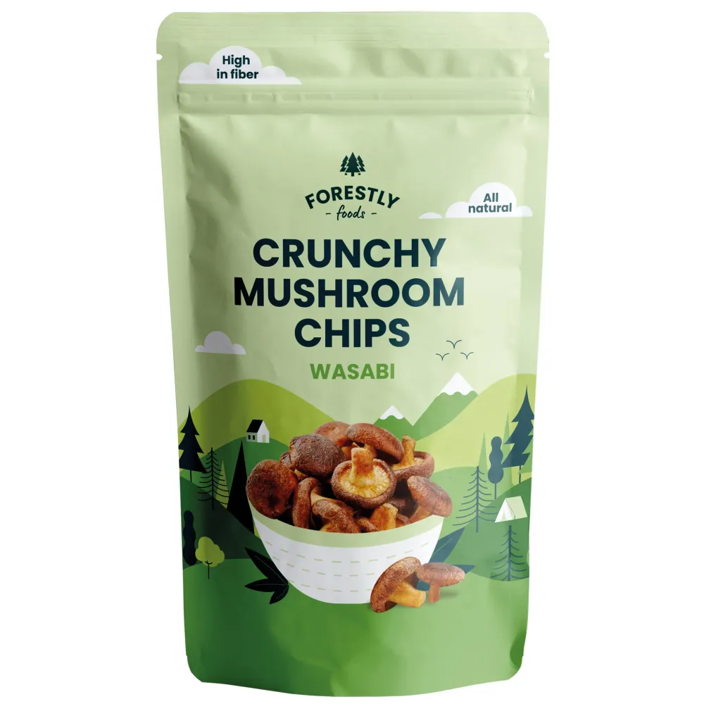 Svampchips, wasabi, 50 g
