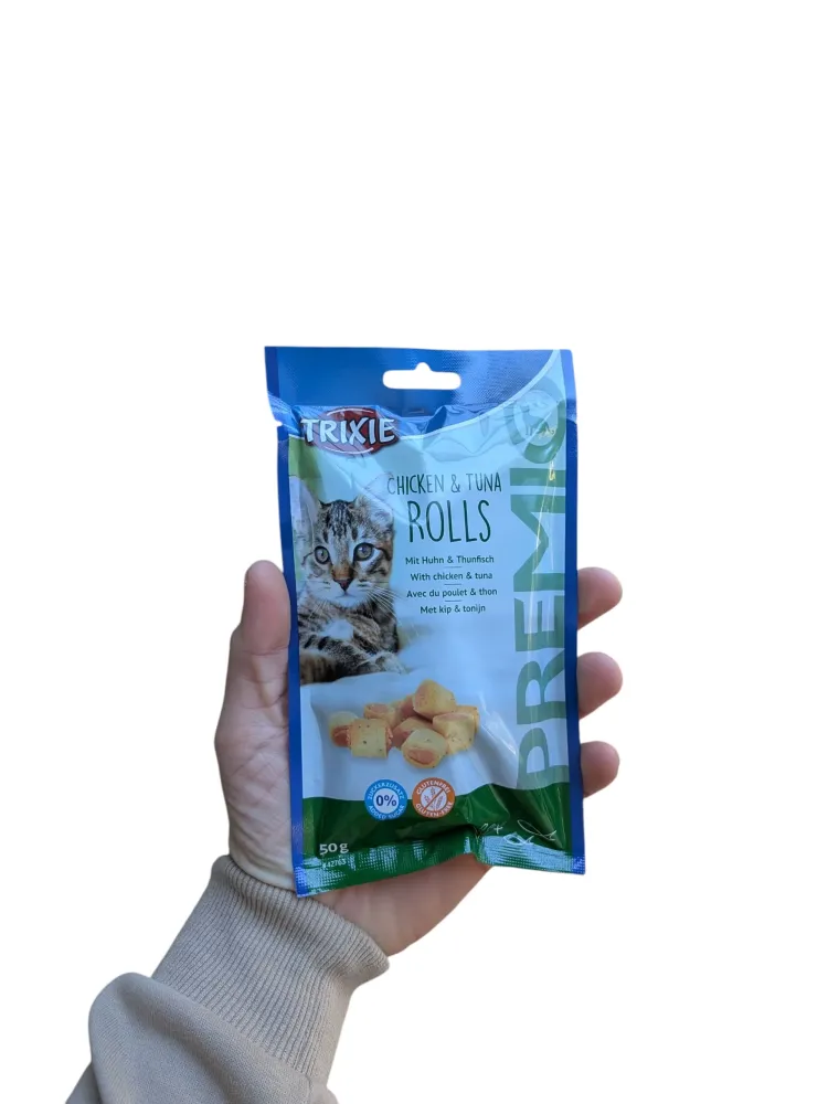 Trixie Premio Kyckling- och Tonfiskrullar för Katter Glutenfri
