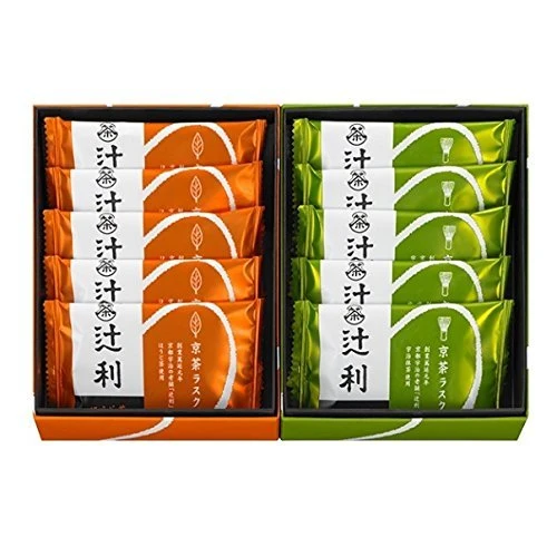 Tsujiri Kyocha Rusk 10 Stycken (5 Matcha och 5 Hojicha)