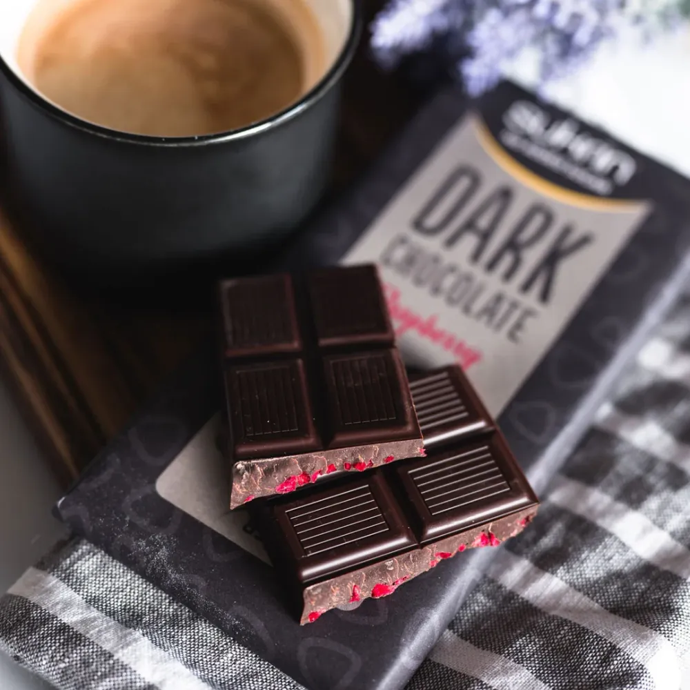 Sockerfri Mörk Choklad SUKRIN Hallon 3-pack