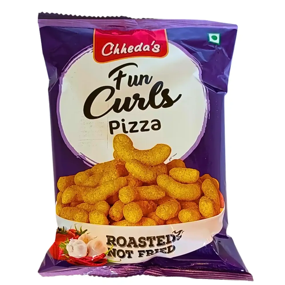 Chheda's Fun Curls Pizza 170g – En Smakfull, Krispig Snackupplevelse!