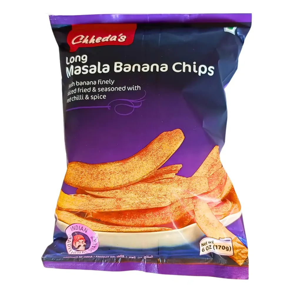Chheda's Long Masala Banana Chips 170g – Krispiga, Smakrika och Fulla av Kryddor!
