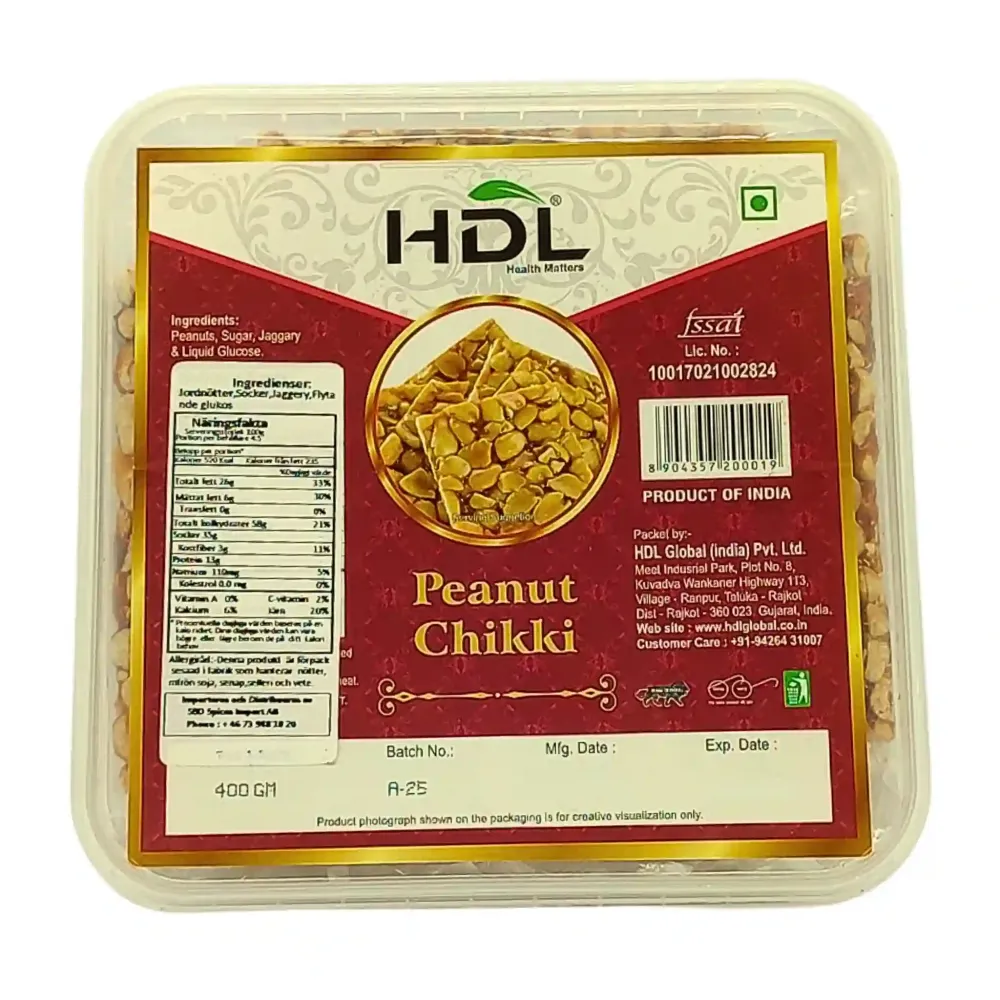 HDL Peanut Chikki 400g – En knaprig och sötsalt njutning!