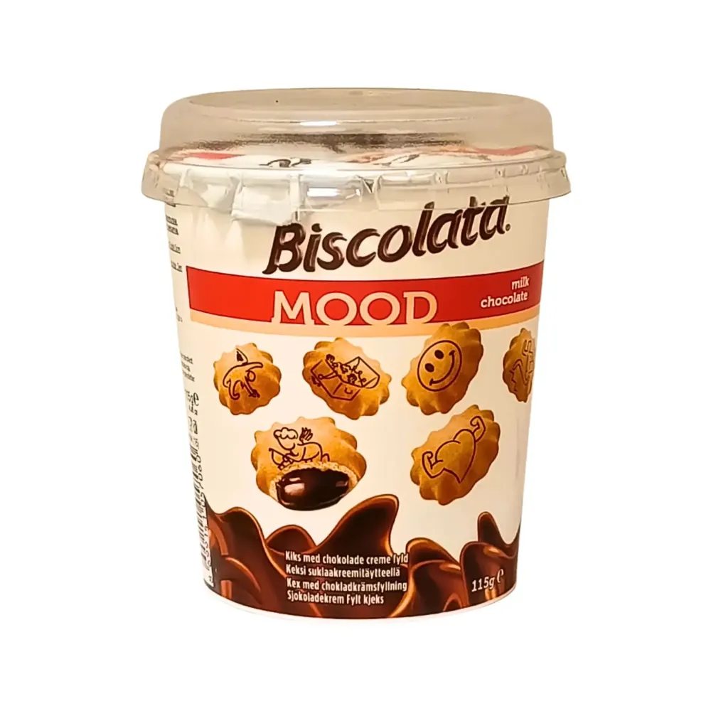 Moodkex Biscolata 115g – Krispiga Kex med Mjölkchokladfyllning
