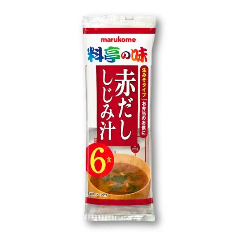 Marukome Färsk Misosoppa - Röd Dashi Shijimi 6 portioner