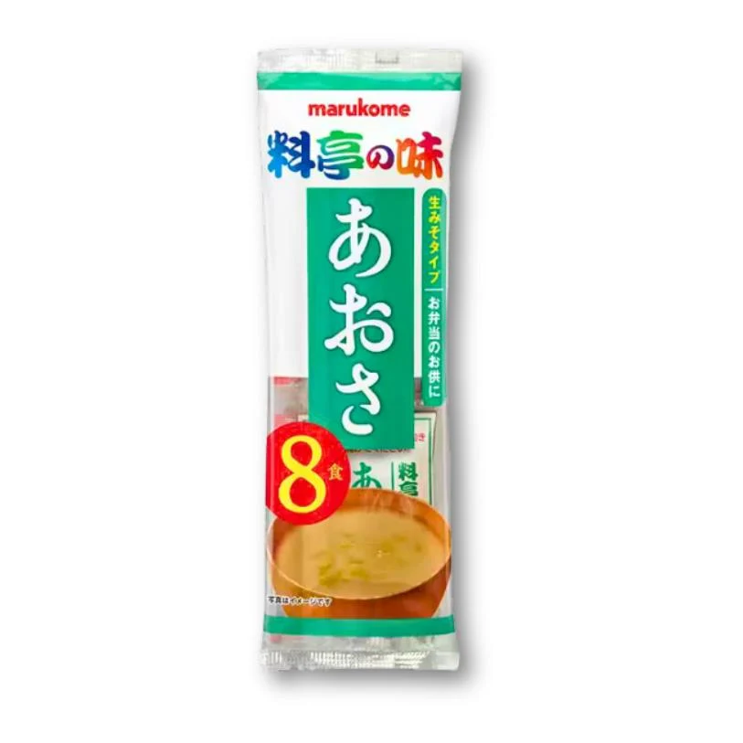 Marukome Färsk Misosoppa - Grön Nori 8 Portioner