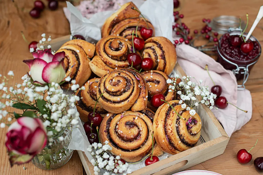 Bakmix för kanelbullar gjorda av jästdeg