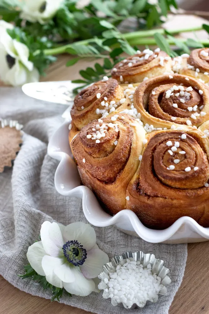 Bakmix för kanelbullar gjorda av jästdeg