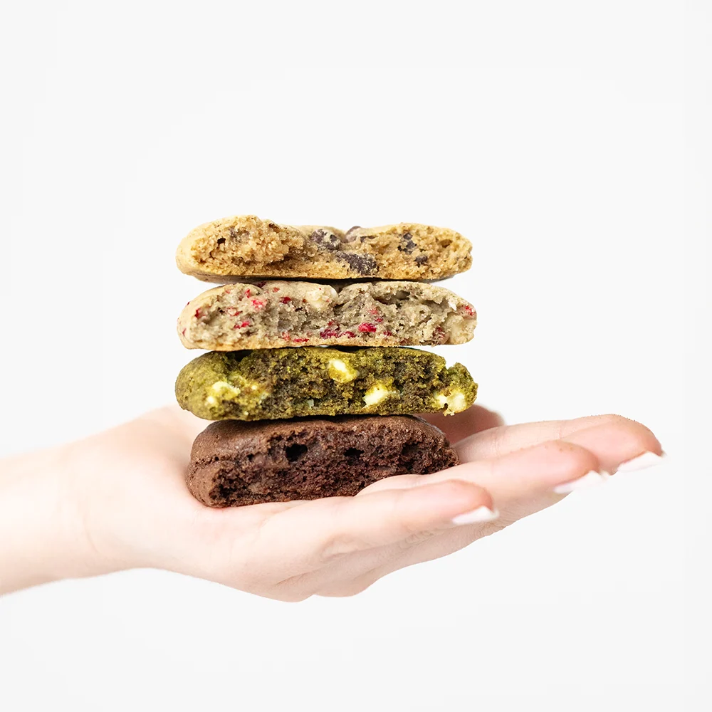 Bakmix matcha cookies med vit choklad
