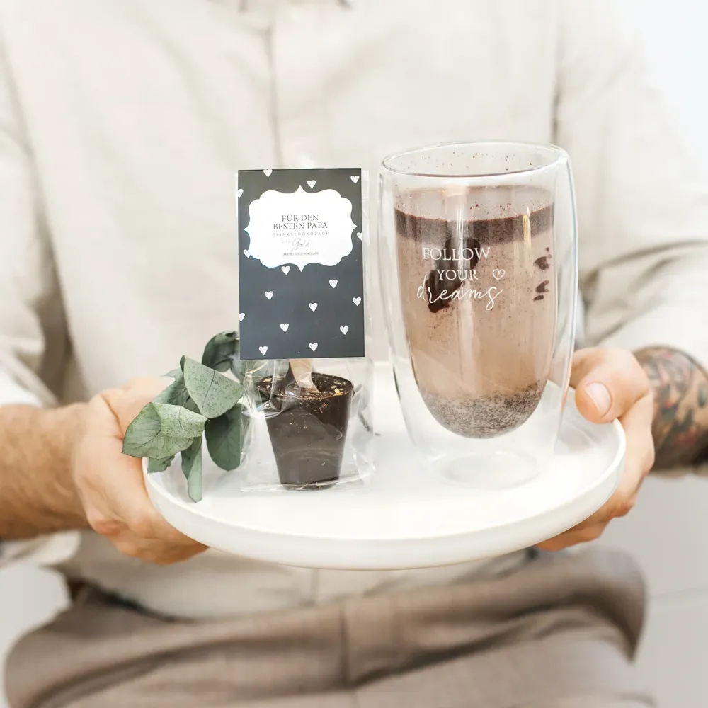 Dricker chokladguld "För den bästa pappan"