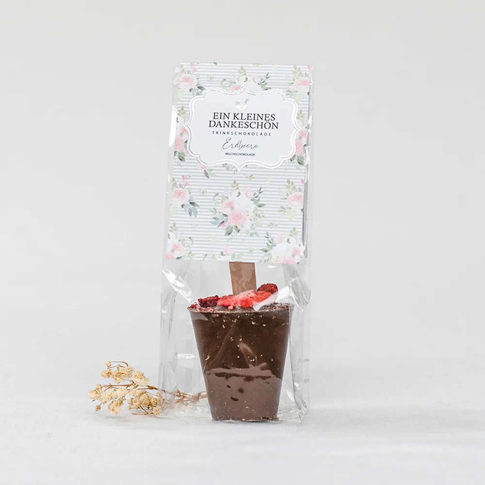Dricker chokladjordgubbe "Ett litet tack"