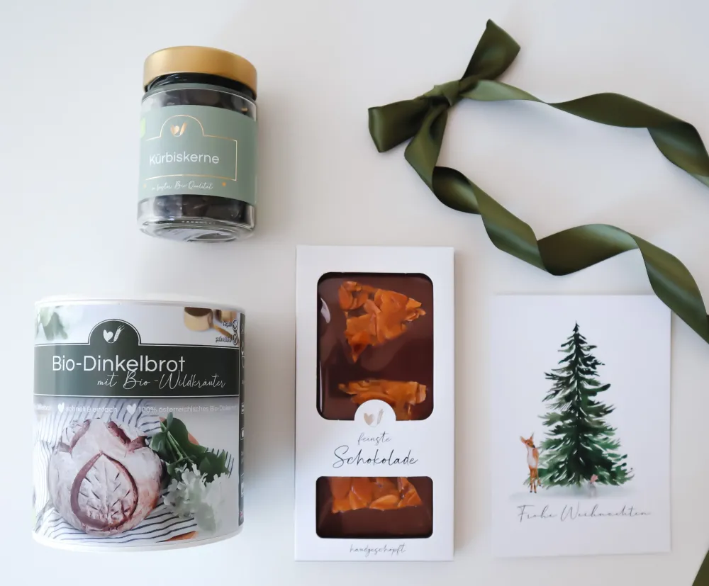Ekologisk dinkelbox med choklad & pumpafrön