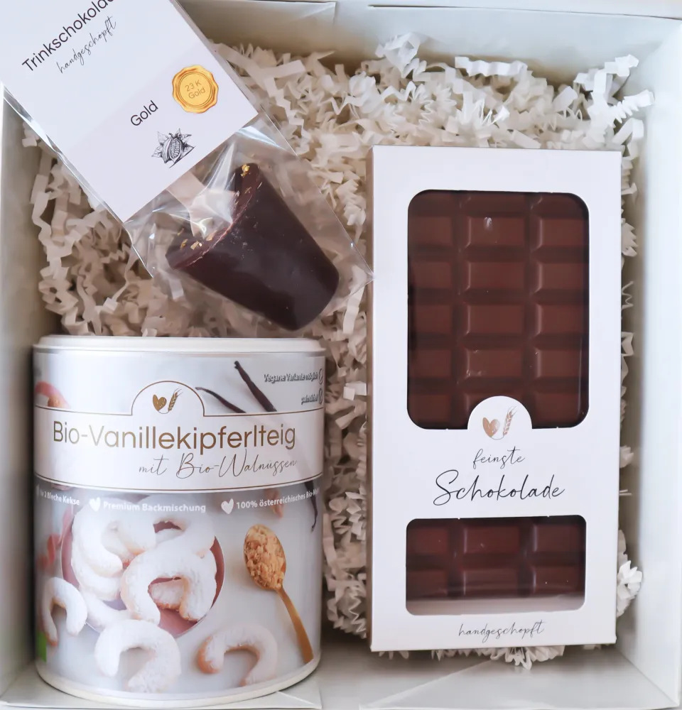 Ekologisk vaniljhalvmånelåda med choklad