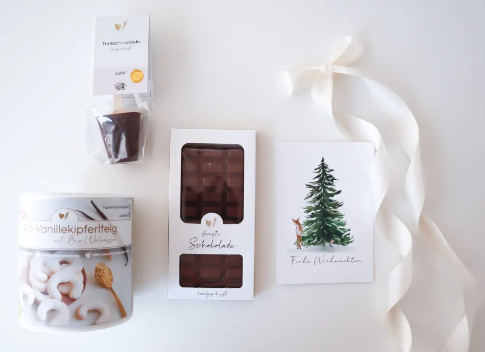 Ekologisk vaniljhalvmånelåda med choklad