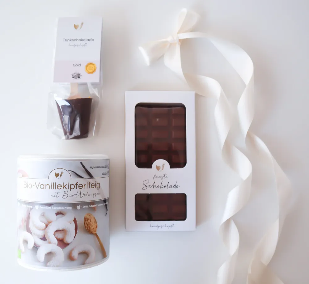 Ekologisk vaniljhalvmånelåda med choklad