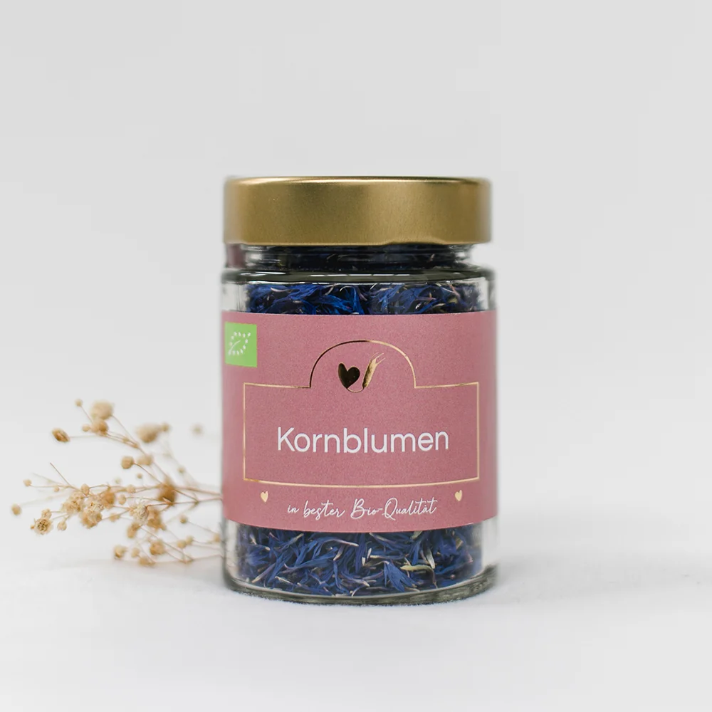 Ekologiska blå blåklintblommor