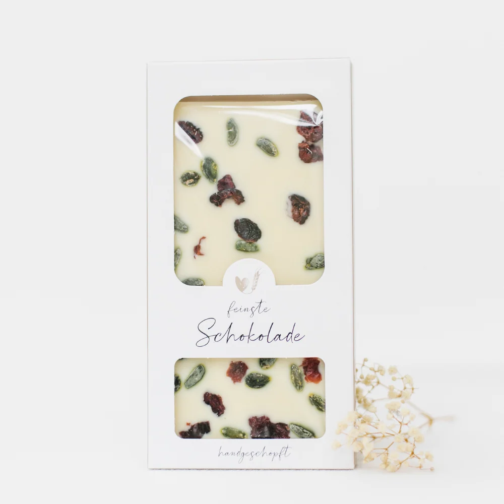 Vegansk choklad - pistage & tranbär