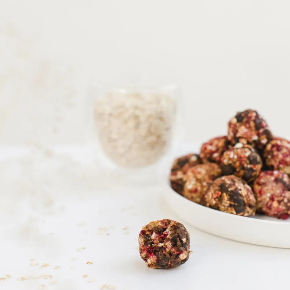 Vitaminmix immunbollar med hallon