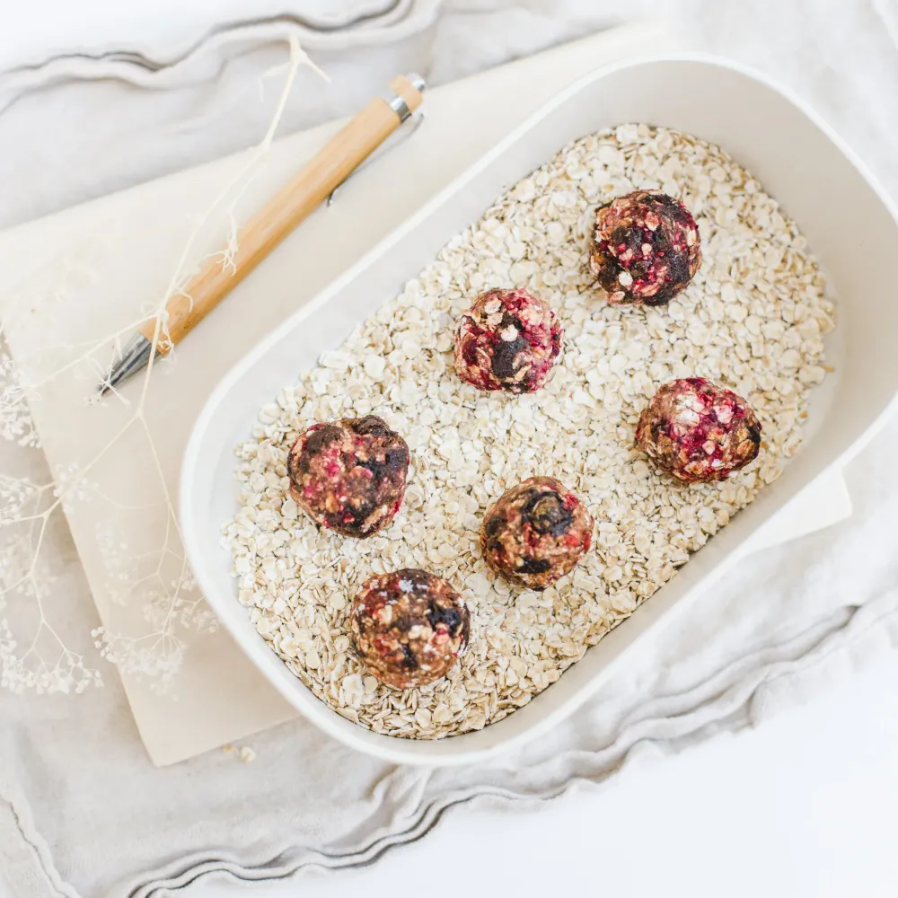 Vitaminmix immunbollar med hallon
