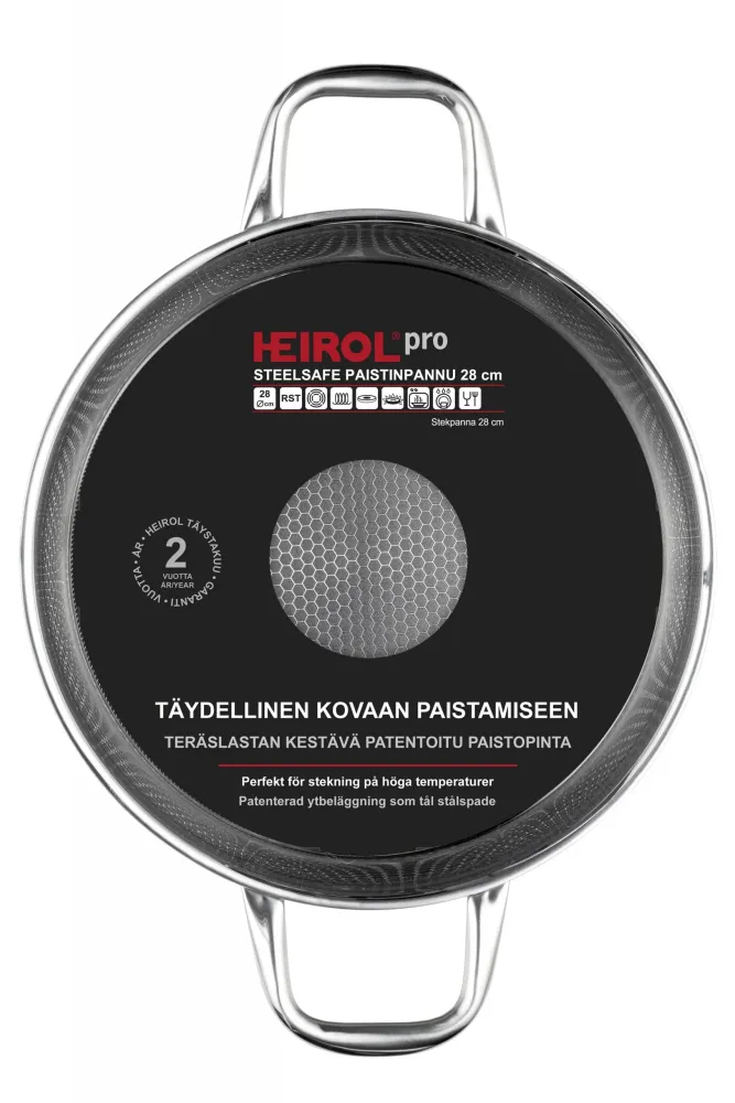 Heirol HE-81929 Steelsafe stekpanna med två handtag 28 cm