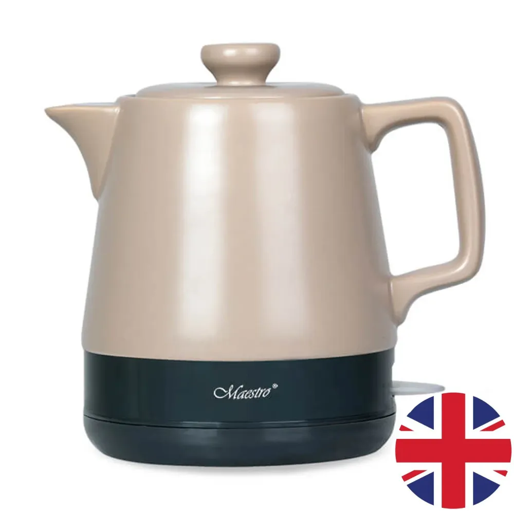 Keramisk vattenkokare 1l Maestro MR-071 Sand 1000W, UK-kontakt