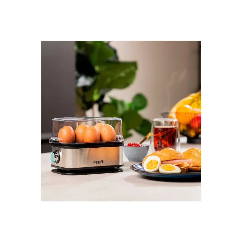 Princess Äggkokare 6ägg 400Watt Rostfritt stål