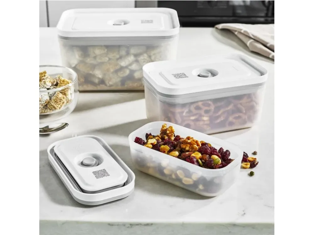 ZWILLING Vakuumbehållare för livsmedel FRESH & SAVE, set i 3, pärla, plast, Zwilling