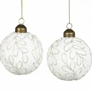Julgranspynt Glaskula Icy Snö 4-pack Ø8cm