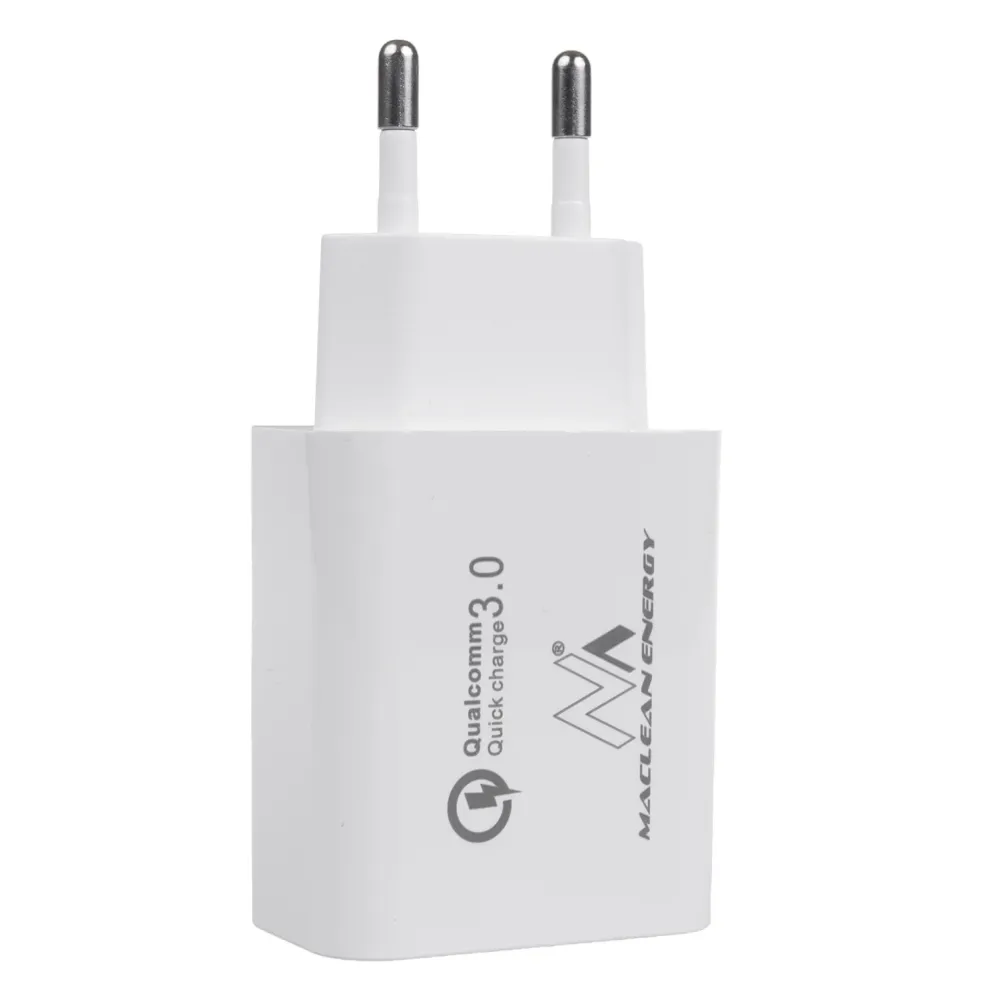 Maclean MCE485 W 20W Nätladdare PD Power Delivery Qualcomm Quick Charge, QC 3.0, 5V3A/9V2.22A/12V1.67A, Krita, MCE485W
