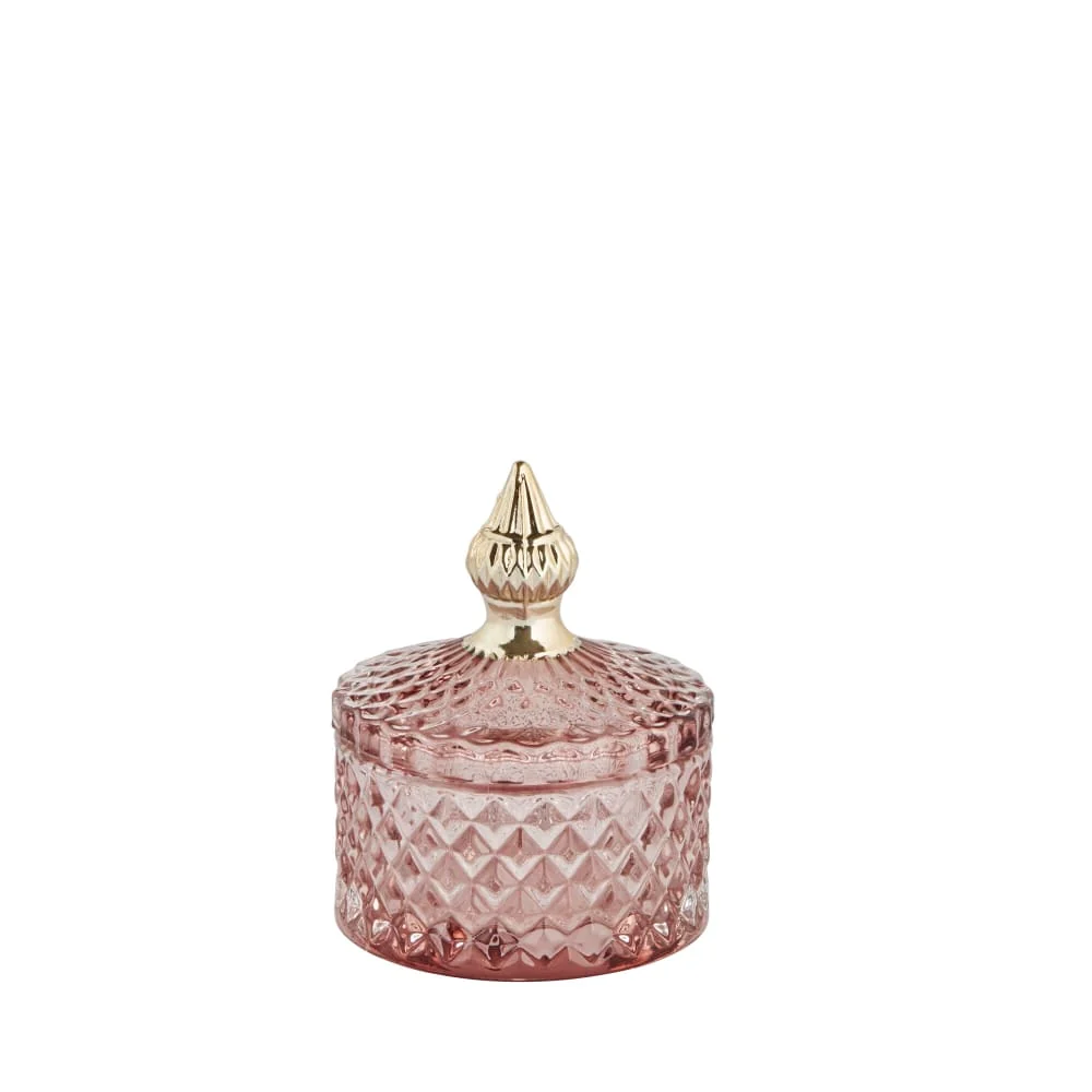 Miya Glasburk H10.5cm, Rose / Guld