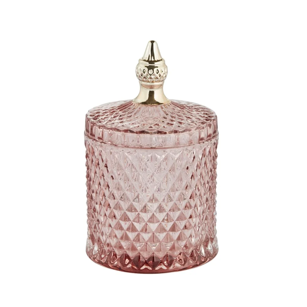 Miya Glasburk H17.5cm, Rose / Guld