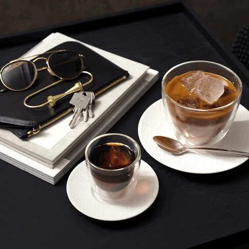 Villeroy & Boch Manufacture Rock Blanc mokka/espressokopp 2 delar