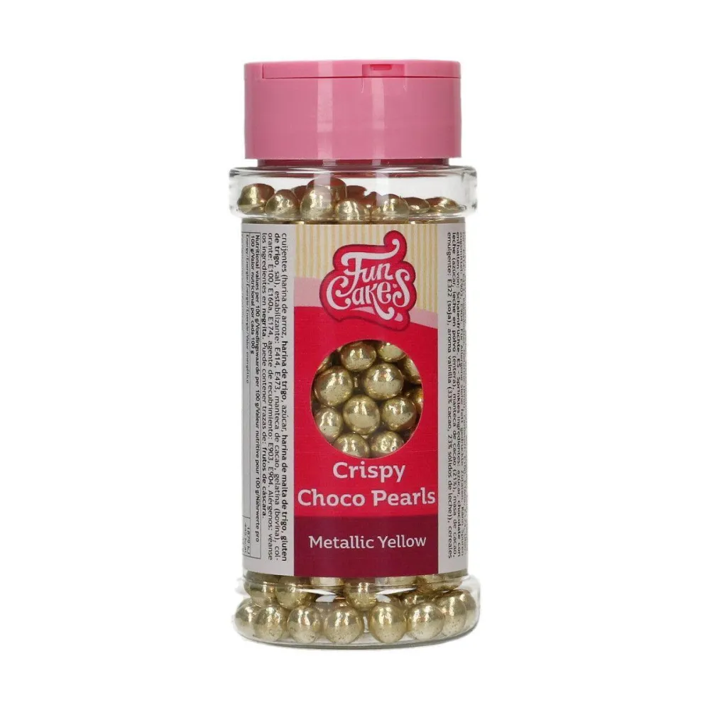 Choco Pearls - Metallisk Gul 60g