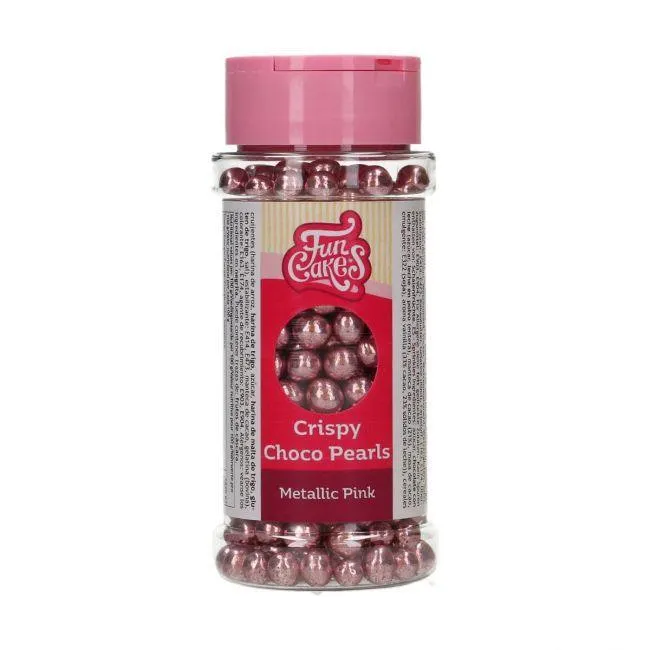 Choco Pearls - Metallisk Rosa 60g