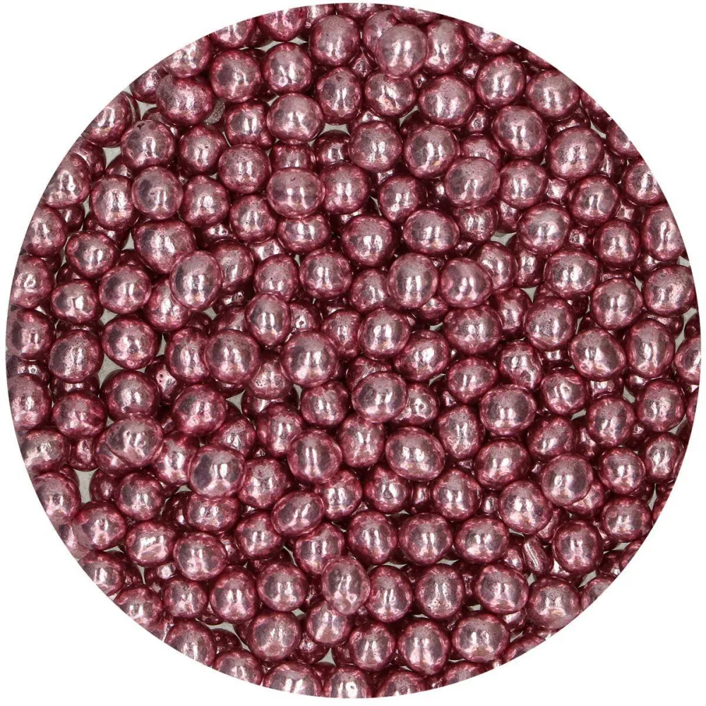 Choco Pearls - Metallisk Rosa 60g