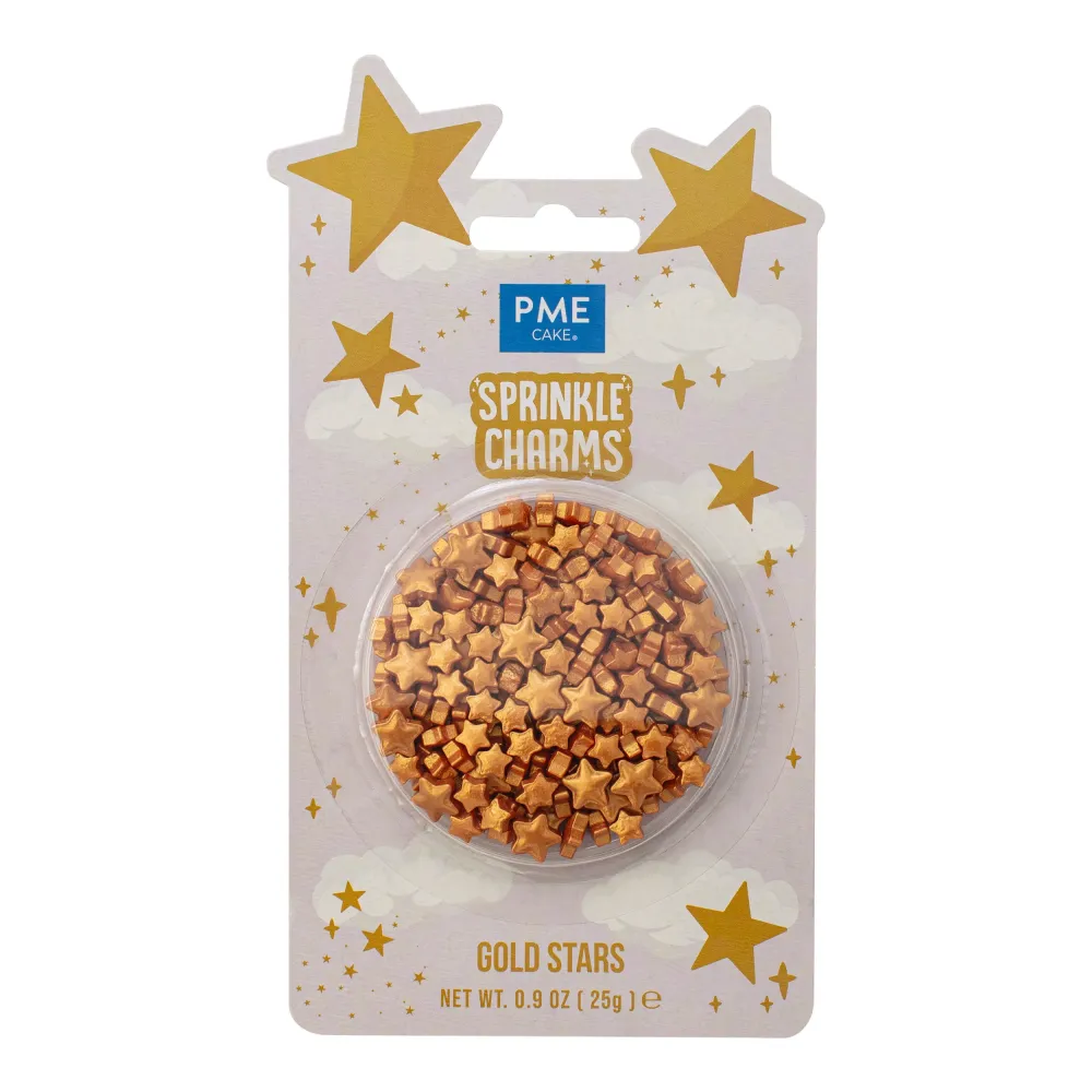 Gyllene stjärnor i socker - 25g