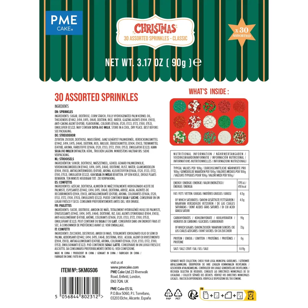 Set/30 Strössel Blandade – Julklassiker 180g